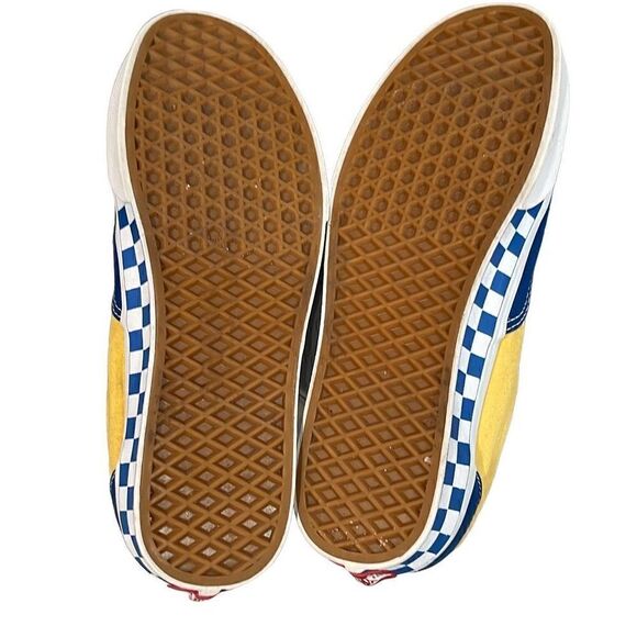 Vans Era BMX Checkerboard Blue Yellow Sneakers Mens Size 10 - Picture 4 of 6